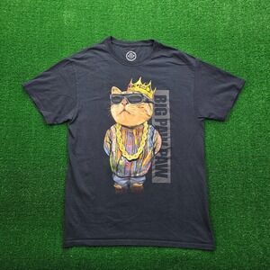 DOM Big Paw Paw Cat Tshirt Mens Medium Black Funny Hip Hop Notorious King Kitty
